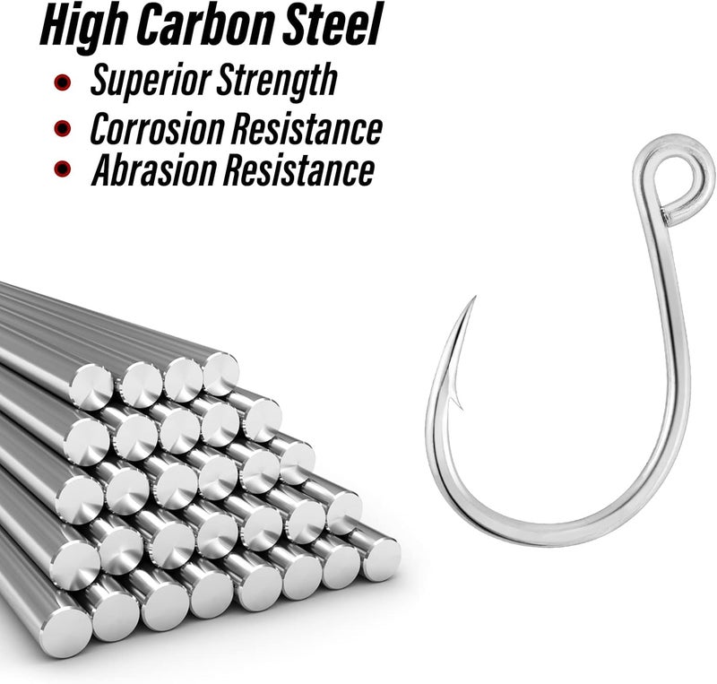 Dr.Fish 30 Pack Single Replacement Hooks for Hard Lures Inline Fishing Hooks High Carbon Steel Spinner Jerkbait Crankbait Popper Walking Bait Plugs - Image 4